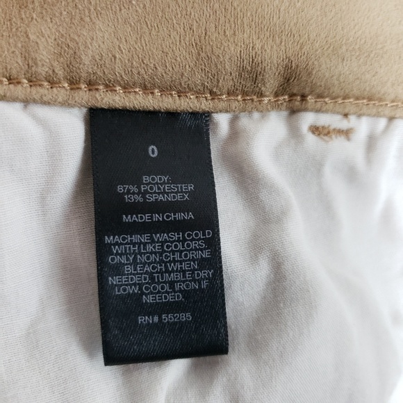 Express Mini waisted Suede Button A Line Skirt - Picture 4 of 4